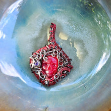 Load image into Gallery viewer, Red Quartz Skull Pendant