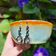 Load image into Gallery viewer, Dainty Dot Rutile Quartz Pumpkin Earrings