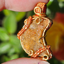 Load image into Gallery viewer, Druzy Moon Pendant