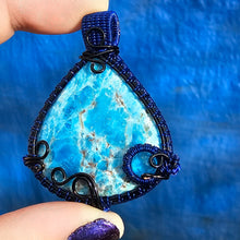 Load image into Gallery viewer, Rare Turquoise Blue Apatite Pendant