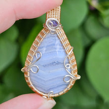 Load image into Gallery viewer, Blue Lace Agate Pendant