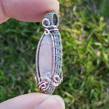 Load image into Gallery viewer, Dainty Cotton Candy Agate Pendant