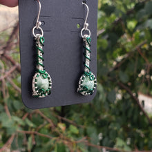 Load image into Gallery viewer, Pastel Green Guatemalan Jadeite Dainty Earrings