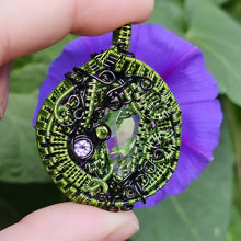Load image into Gallery viewer, Uranium Glass Coffin Pendant