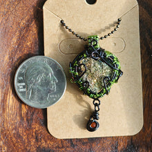 Load image into Gallery viewer, Druzy Spectra Pyrite Heart Pendant