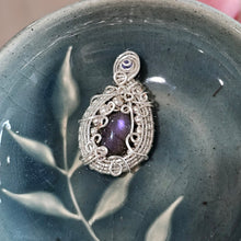 Load image into Gallery viewer, Dainty Purple Labradorite Heady Pendant