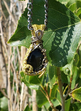 Load image into Gallery viewer, Dainty Rainbow Obsidian Pendant