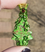 Load image into Gallery viewer, Green Mojave Turqouise Tree Pendant