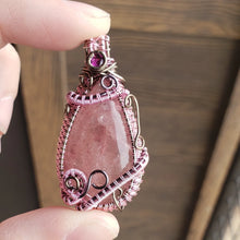 Load image into Gallery viewer, Strawberry Quartz Pendant