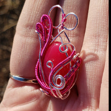 Load image into Gallery viewer, Dyed Agate Dainty Rosebud Pendant