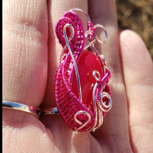 Load image into Gallery viewer, Dyed Agate Dainty Rosebud Pendant