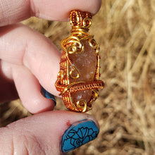 Load image into Gallery viewer, Dainty Orange Agate Druzy Pendant