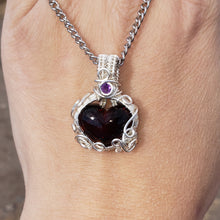 Load image into Gallery viewer, Red Amber Heart Dainty Pendant