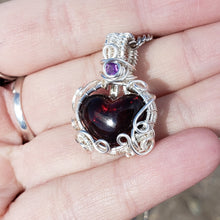 Load image into Gallery viewer, Red Amber Heart Dainty Pendant