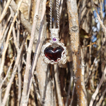 Load image into Gallery viewer, Red Amber Heart Dainty Pendant