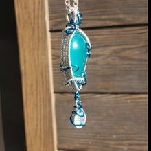 Load image into Gallery viewer, Ice Amazonite and Moonstone Pendant