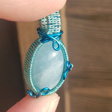Load image into Gallery viewer, Chatoyant Aquamarine Dainty Pendant
