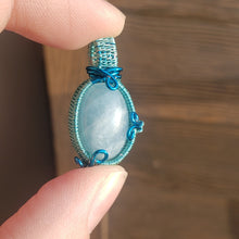 Load image into Gallery viewer, Chatoyant Aquamarine Dainty Pendant