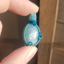 Load image into Gallery viewer, Chatoyant Aquamarine Dainty Pendant