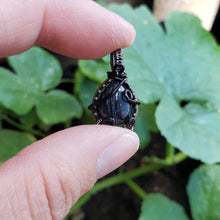 Load image into Gallery viewer, Spiderweb Obsidian Dainty Pendant