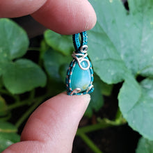 Load image into Gallery viewer, Blue Peruvian Opal Dainty Pendant