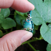 Load image into Gallery viewer, Blue Peruvian Opal Dainty Pendant