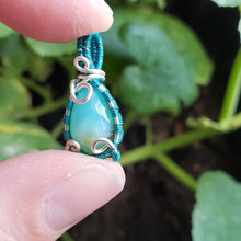Load image into Gallery viewer, Blue Peruvian Opal Dainty Pendant