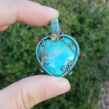 Load image into Gallery viewer, Arizona Turquoise Heart Pendant