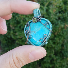 Load image into Gallery viewer, Arizona Turquoise Heart Pendant