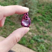 Load image into Gallery viewer, Pink Amethyst & Mother of Pearl Dainty Heart Pendant