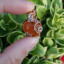 Load image into Gallery viewer, Carnelian Agate Dainty Heart Pendant