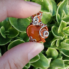 Load image into Gallery viewer, Carnelian Agate Dainty Heart Pendant