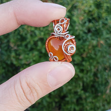 Load image into Gallery viewer, Carnelian Agate Dainty Heart Pendant