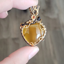 Load image into Gallery viewer, Yellow Chalcedony Heart Pendant