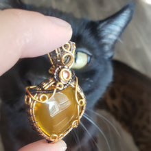 Load image into Gallery viewer, Yellow Chalcedony Heart Pendant