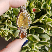 Load image into Gallery viewer, Citrine & Ceylonese Hessonite Garnet Pendant