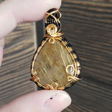 Load image into Gallery viewer, Golden Rutilated Quartz Pendant