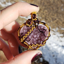 Load image into Gallery viewer, Amethyst Druzy Heart Pendant