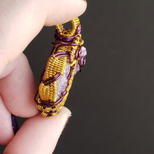 Load image into Gallery viewer, Amethyst Druzy Heart Pendant