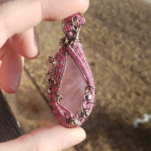 Load image into Gallery viewer, Rose Quartz Heady Pendant
