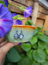 Load image into Gallery viewer, Danity Rainbow Moonstone Leaf Earrings

