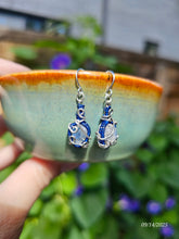 Load image into Gallery viewer, Danity Rainbow Moonstone Leaf Earrings
