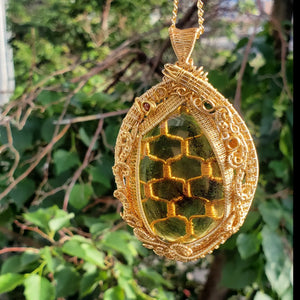 Mexican Amber Oval Heady Pendant
