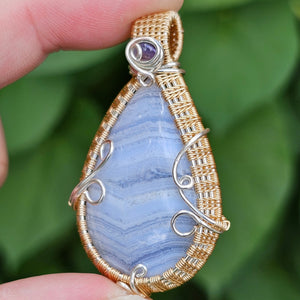 Blue Lace Agate Pendant