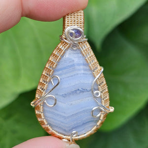 Blue Lace Agate Pendant