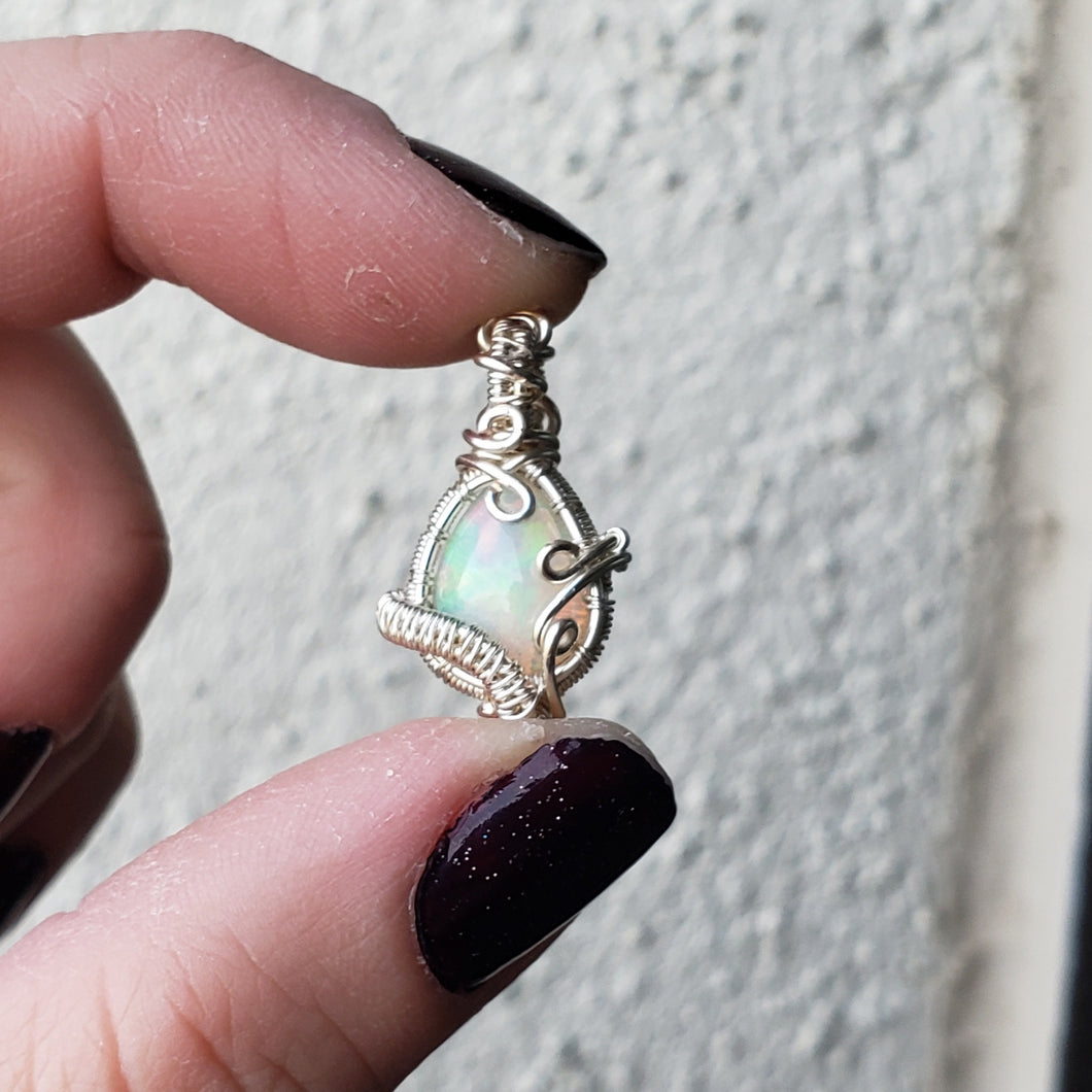 Ethiopian Opal Dainty Pendant