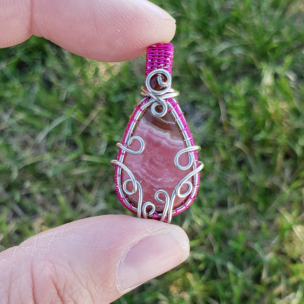 Dainty Rhodochrosite Pendant