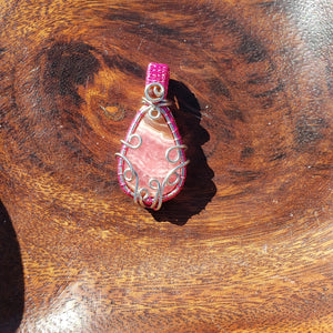 Dainty Rhodochrosite Pendant