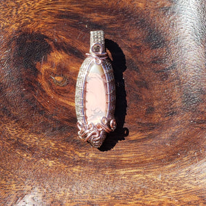 Dainty Cotton Candy Agate Pendant