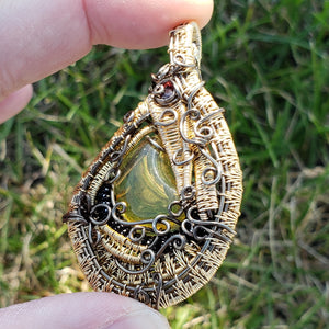 Mexican Amber Moon Heady Pendant